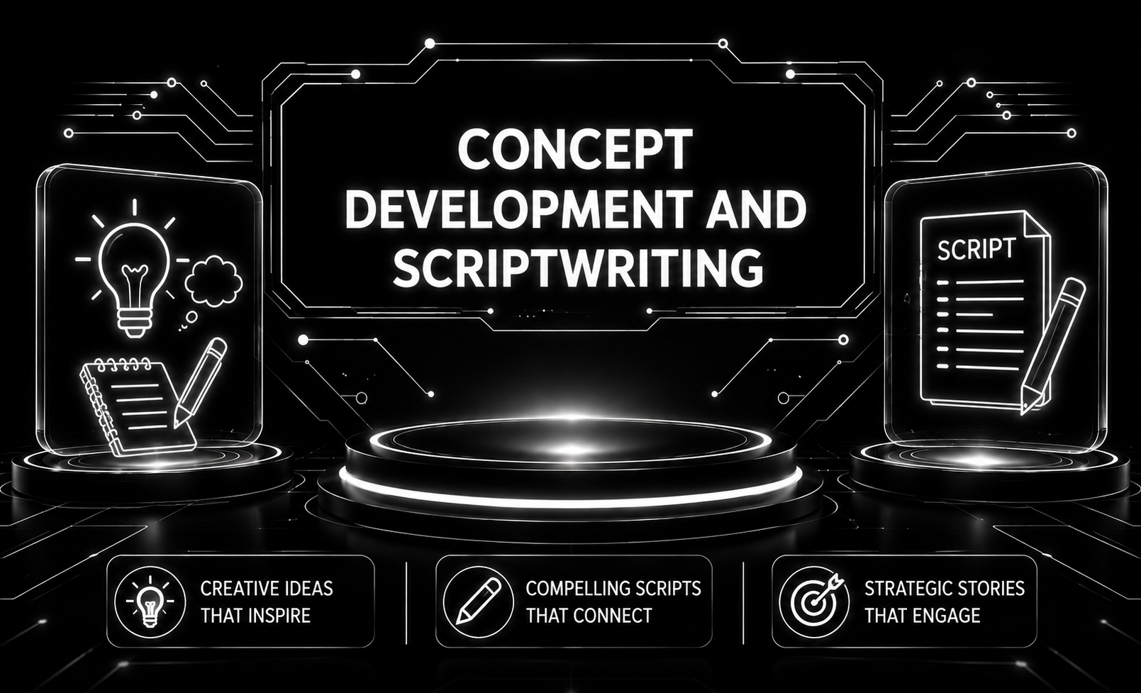 Concept development and scriptwriting